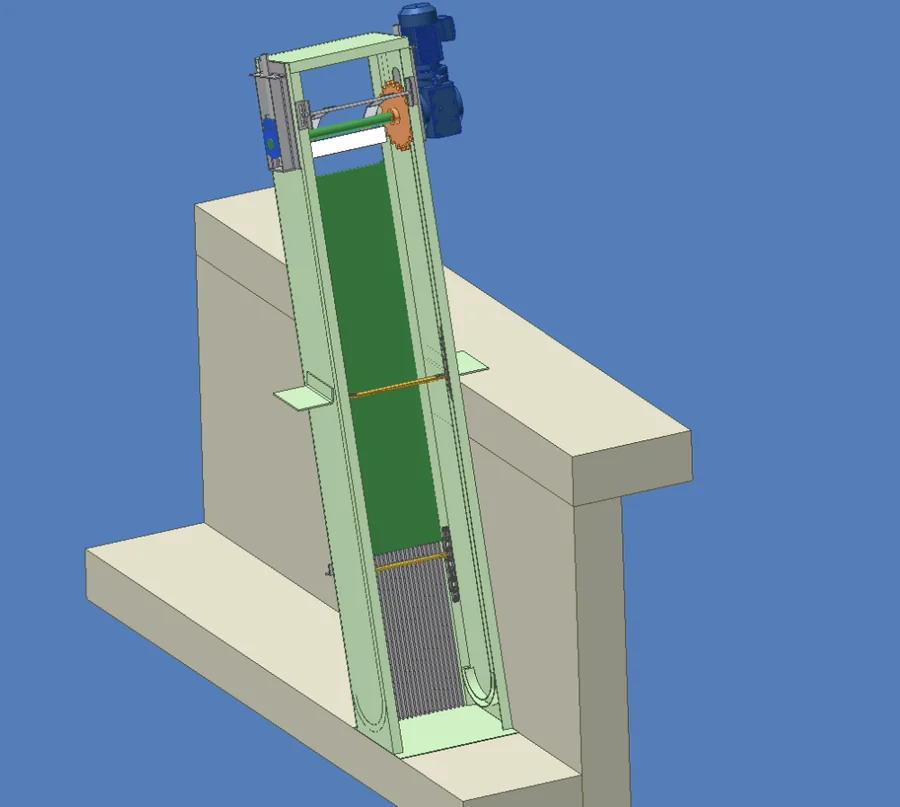 Chain-rake screen